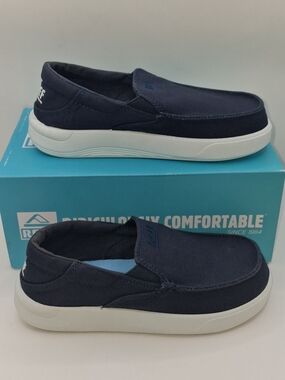 Reef Kids Swellsole Vibes Navy Blue Size 1 NIB Shoes